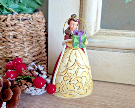 Disney Traditions Belle Beauty hanging ornament A21426 boxed - right side view