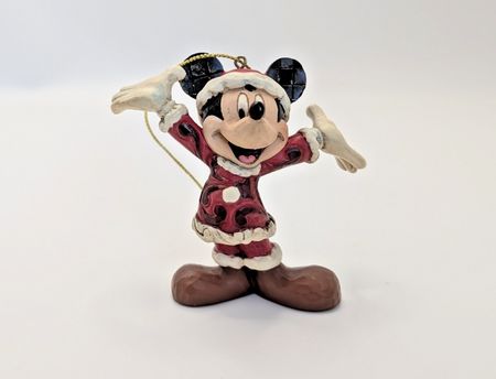 Disney Traditions Santa Mickey Mouse Hanging Ornament A27083 by Jim Shore - Boxed with Tag - product view 4