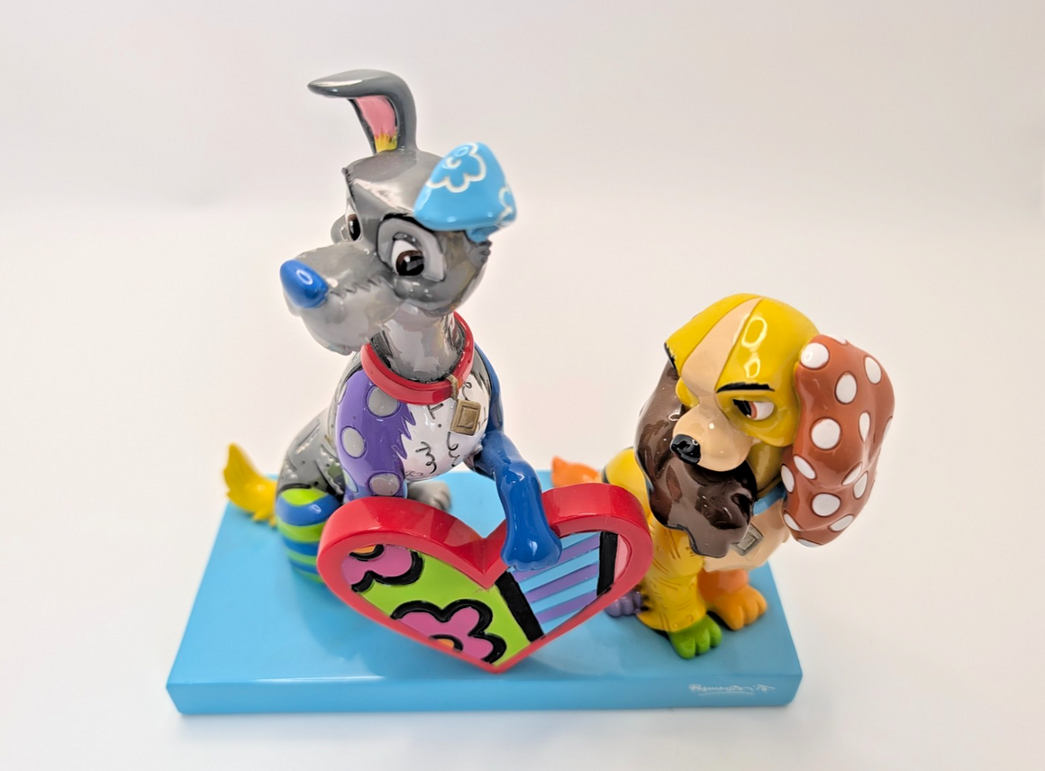 Disney Britto Lady and the Tramp 6008528 unboxed figurine - condition close-up