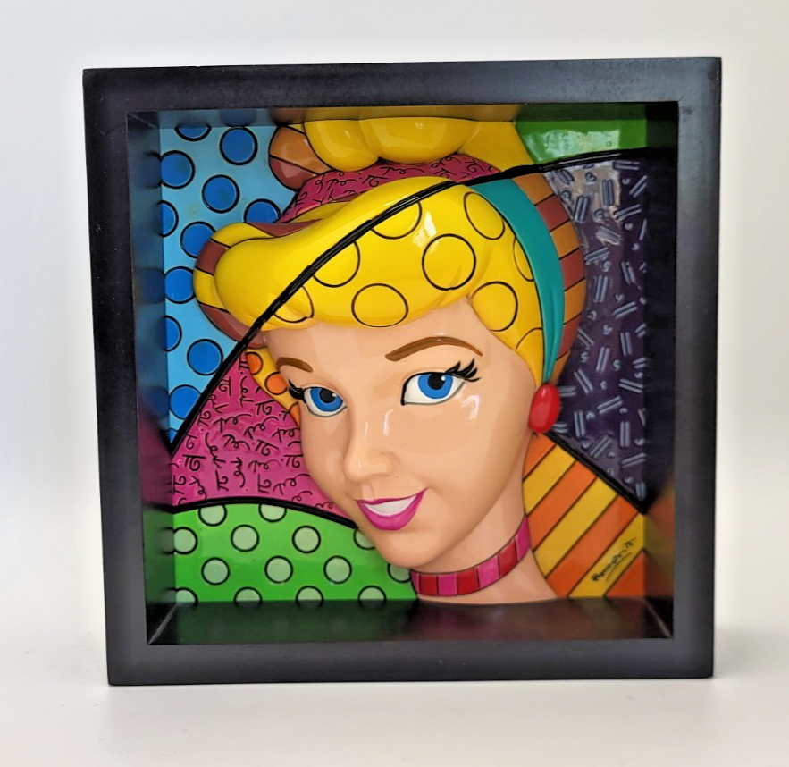 Disney Britto Cinderella Pop Art Block 4033869 Colourful Display Figurine Boxed1