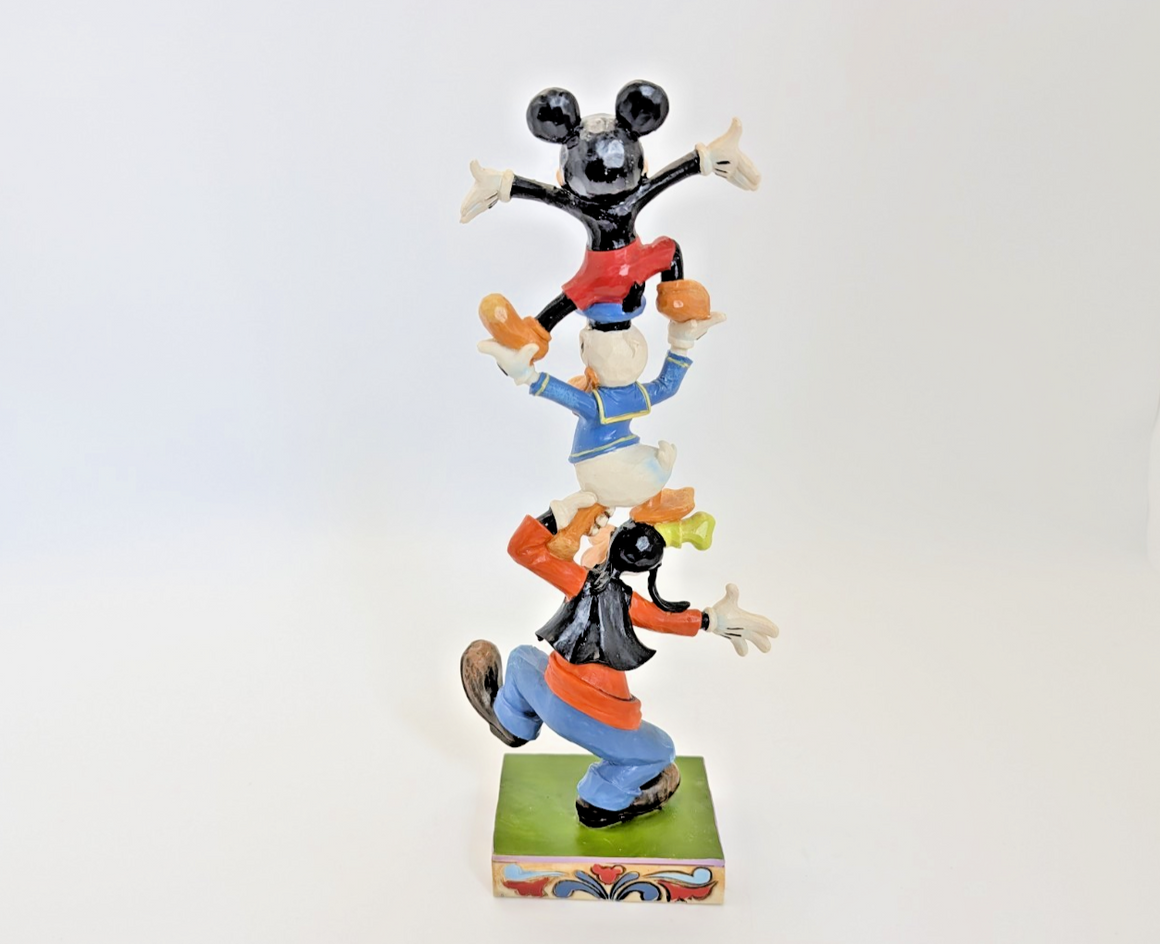 Disney Traditions Showcase Teetering Tower Figurine Mickey Mouse Donald Goofy5