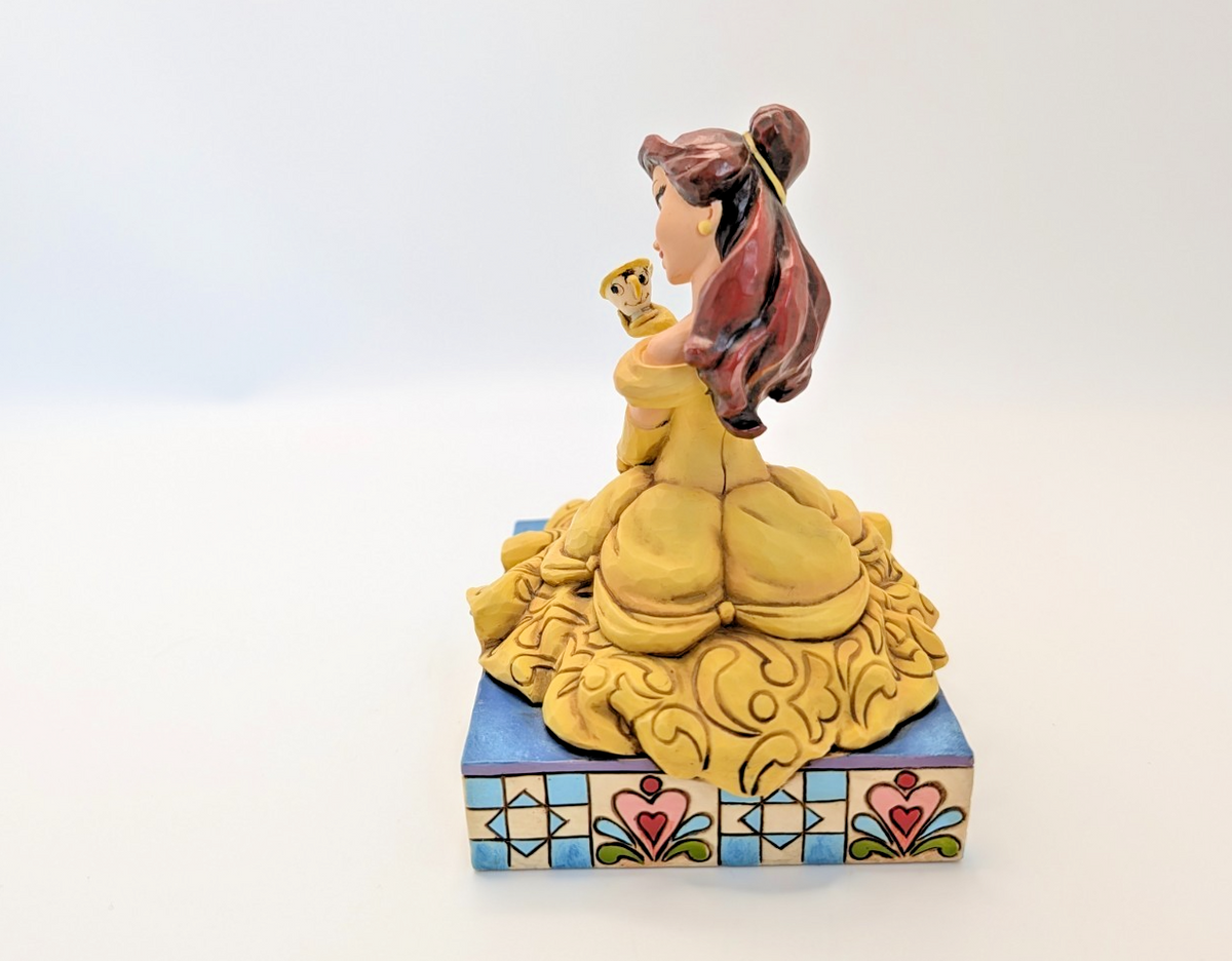 Disney Traditions Belle and Chip Curious and Kind 4037513 – reverse view