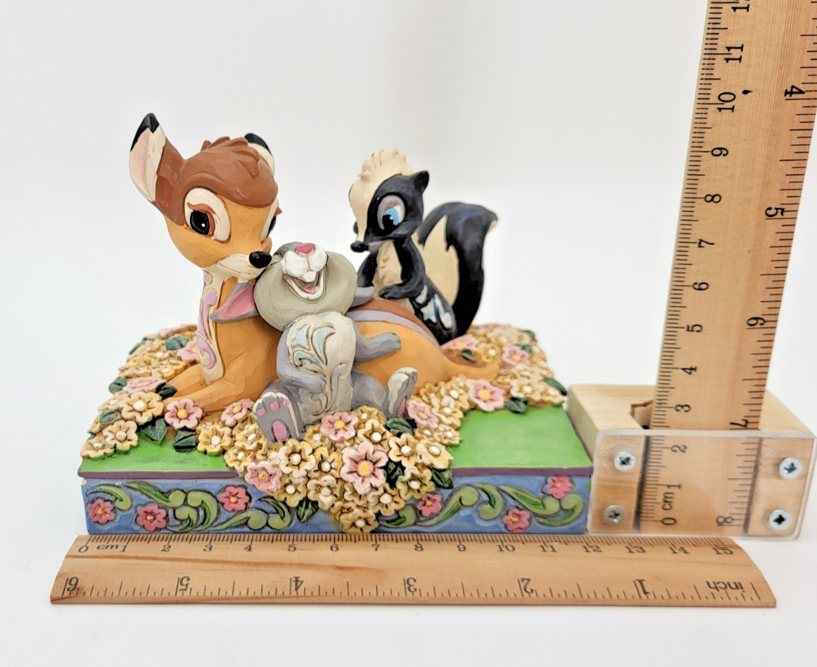 Disney Traditions Childhood Friends Figurine Bambi Thumper Flower Ornament Shore13