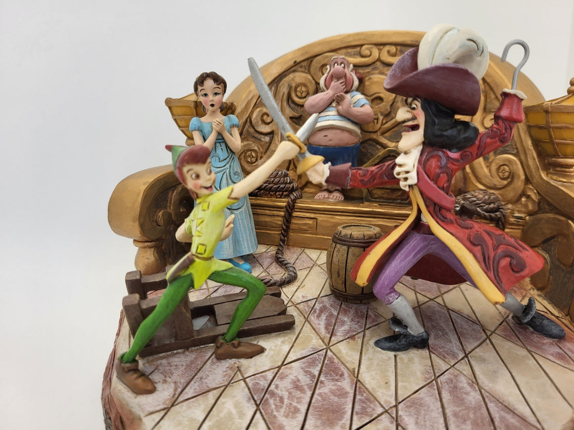 Disney Traditions Daring Duel Figurine Peter Pan Caprain Hook Scene Ornament20