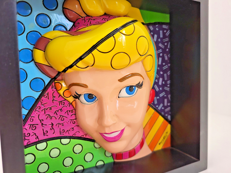 Disney Britto Cinderella Pop Art Block 4033869 Colourful Display Figurine Boxed15