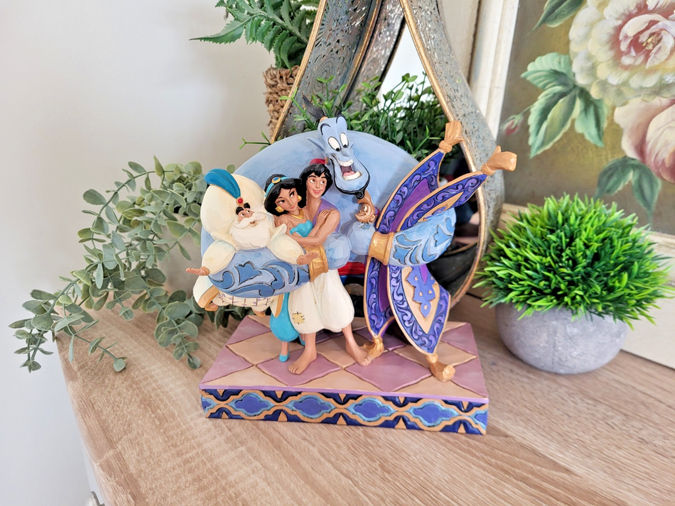 Disney Traditions Showcase Group Hug Aladdin Figurine Jasmine Abu Jim Shore0