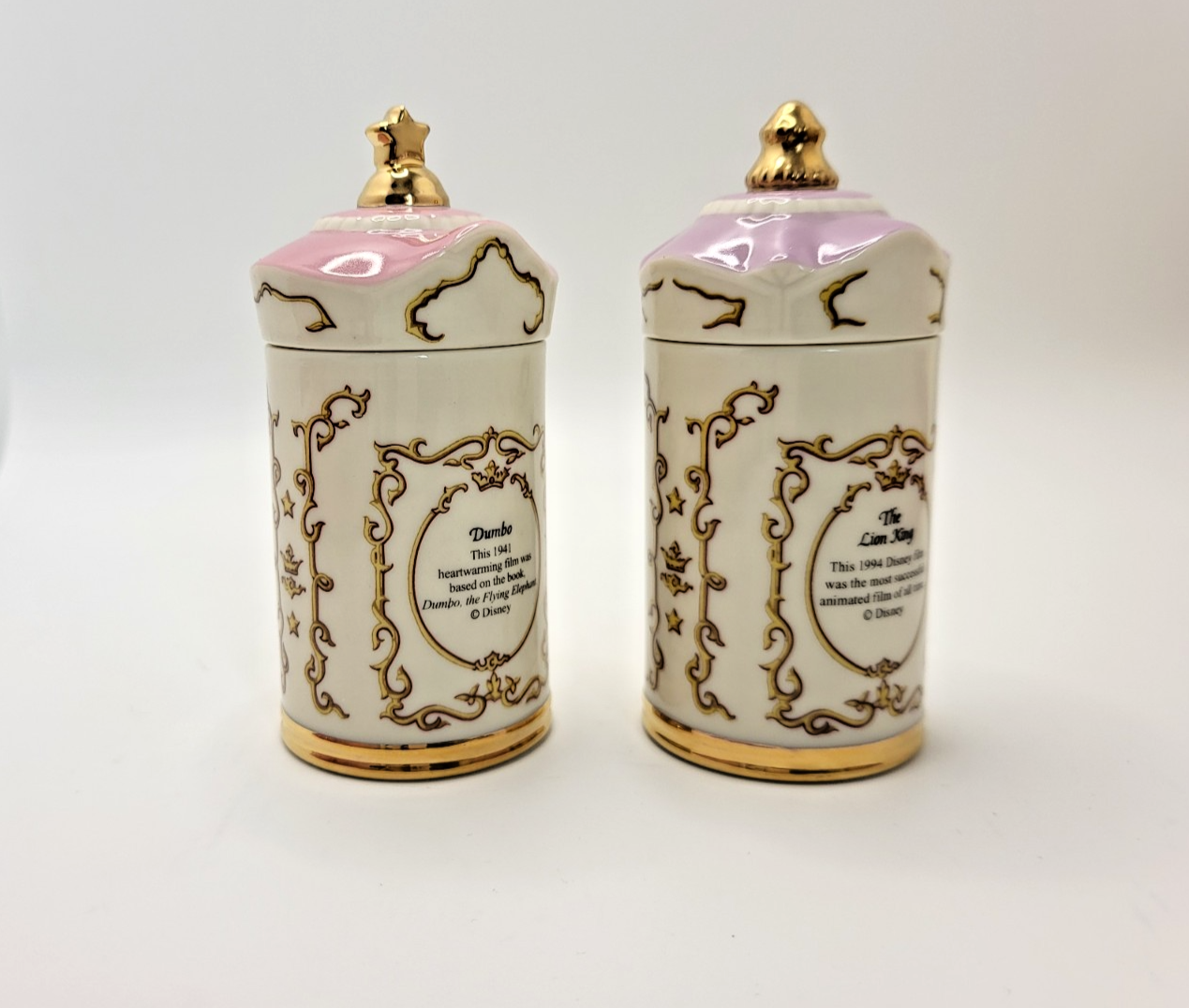 Lenox Disney Spice Jars Dumbo Simba Caraway & Celery Boxed 1995 Porcelain Unused4