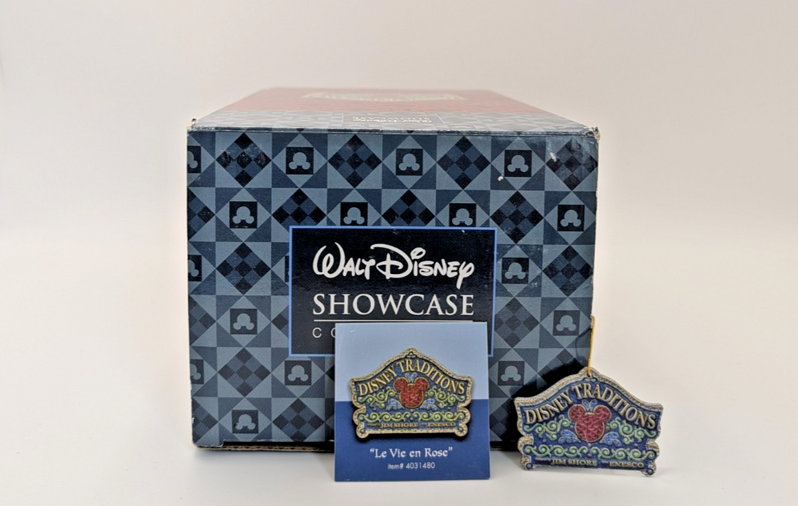 Disney Traditions Showcase Minnie La Vie En Rose Figurine With Flowers Boxed18