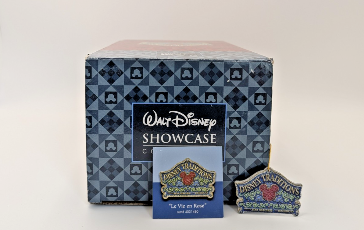 Disney Traditions Showcase Minnie La Vie En Rose Figurine With Flowers Boxed18