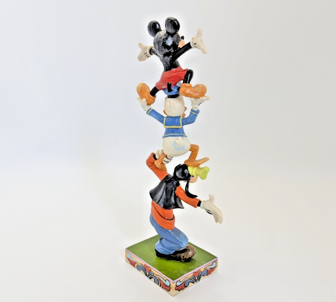 Disney Traditions Showcase Teetering Tower Figurine Mickey Mouse Donald Goofy6