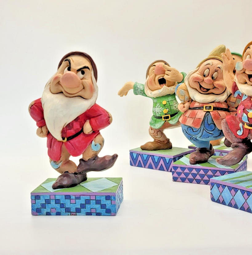 Disney Traditions Jim Shore 7 Dwarfs Dancing Set COMPLETE Snow White Doc Grumpy5
