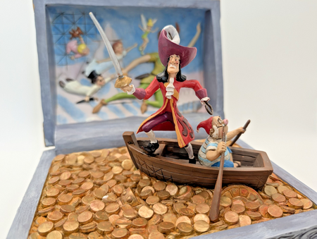 Disney Traditions Treasure-Strewn Tableau Peter Pan Figurine Captain Hook Wendy20