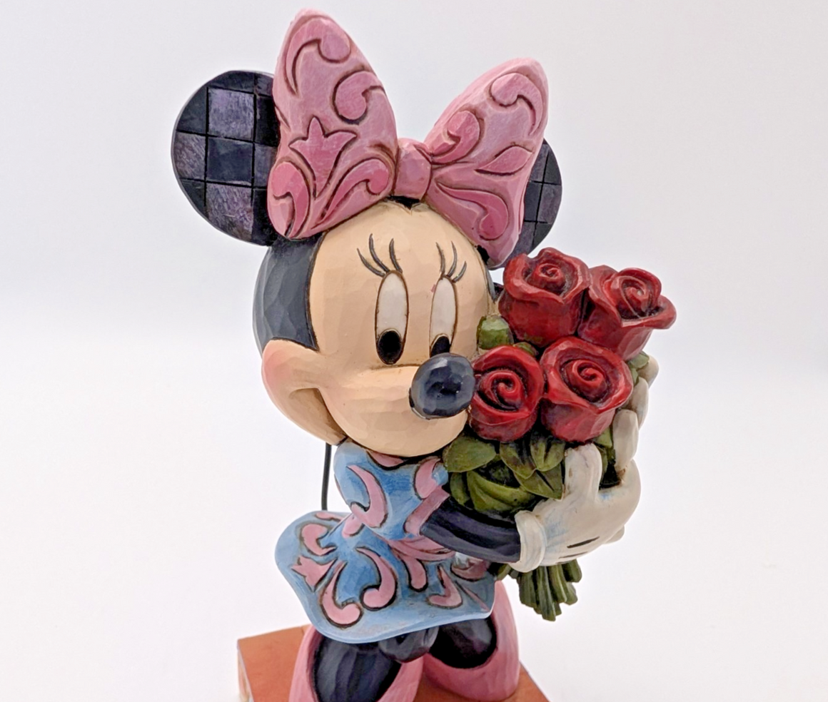 Disney Traditions Showcase Minnie La Vie En Rose Figurine With Flowers Boxed20