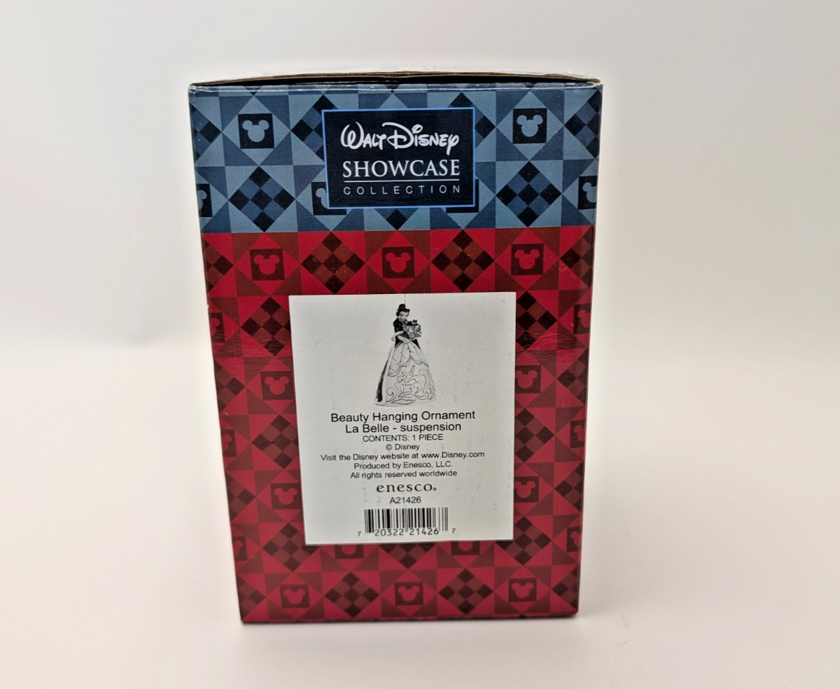 Disney Traditions Belle Beauty hanging ornament A21426 boxed - full display view