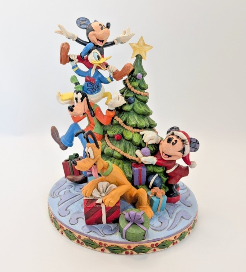 Disney Traditions Mickey and Friends Merry Tree Trimming 6008979 – front view