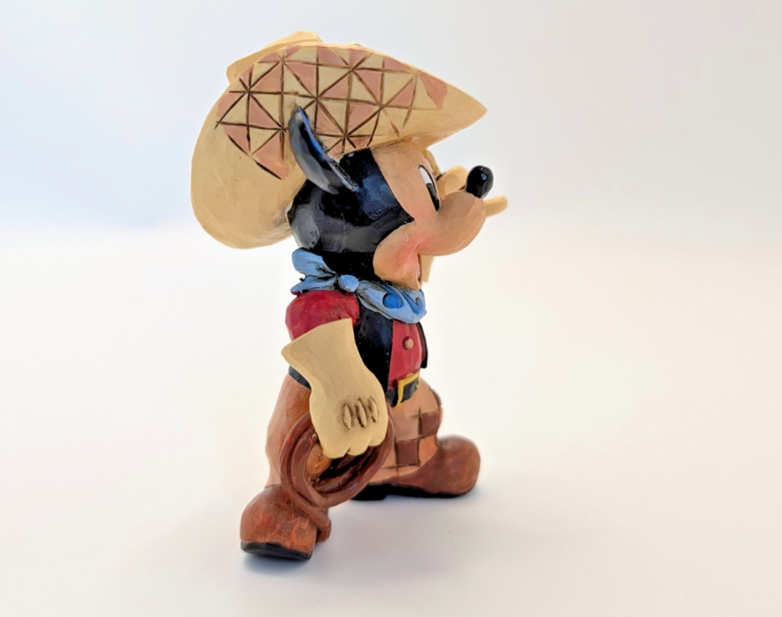 Disney Traditions Roundup Mickey Mouse hanging ornament A25905 boxed - base detail