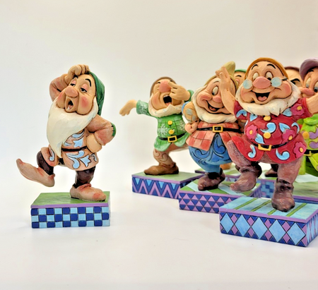 Disney Traditions Jim Shore 7 Dwarfs Dancing Set COMPLETE Snow White Doc Grumpy3