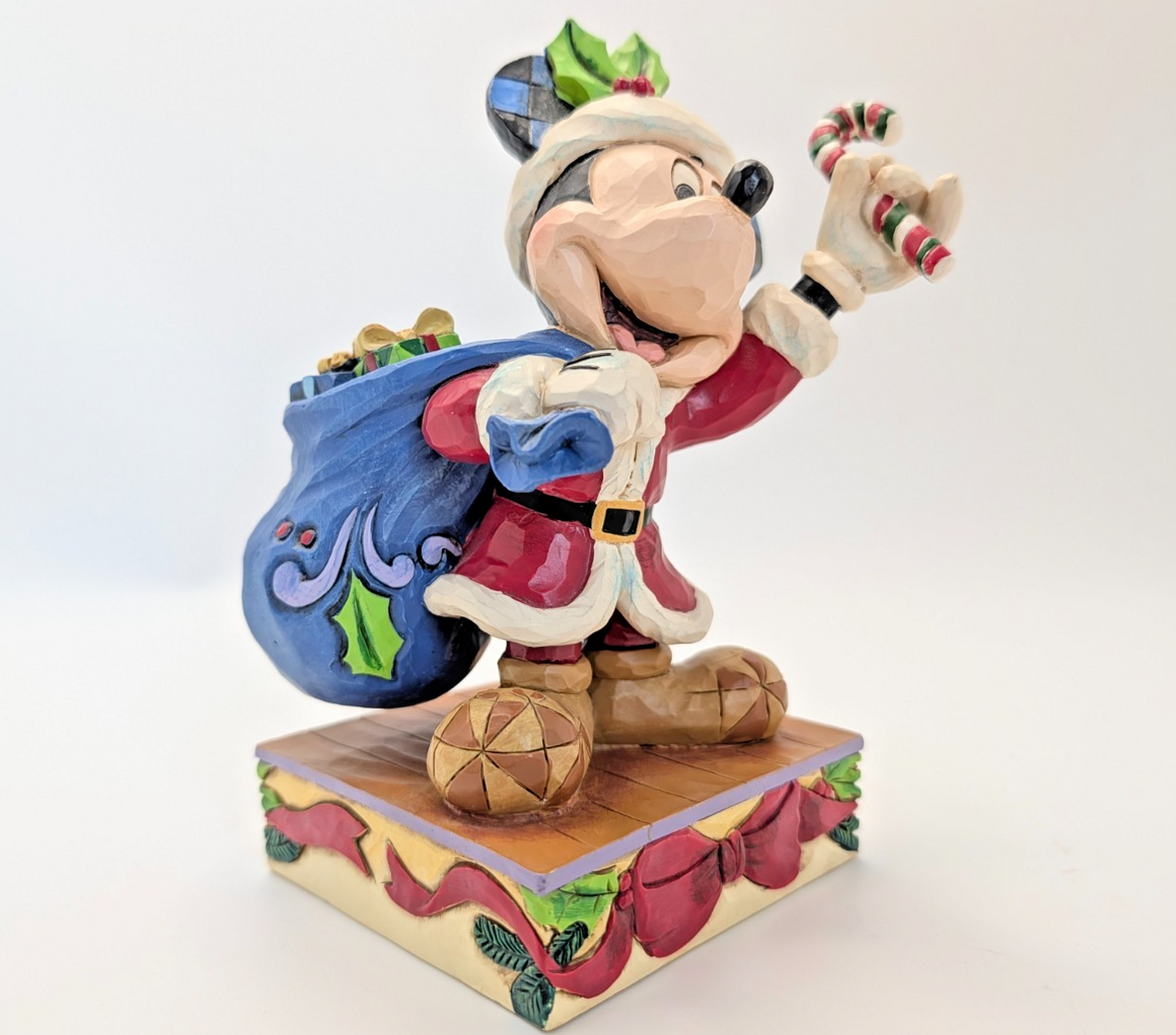 Disney Traditions Mickey Mouse Bringing Holiday Cheer 4052002 boxed figurine - full display view