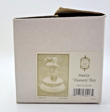 Lenox Disney Classics Sneezy Treasure Box COMPLETE Box Papers Charm Snow White23