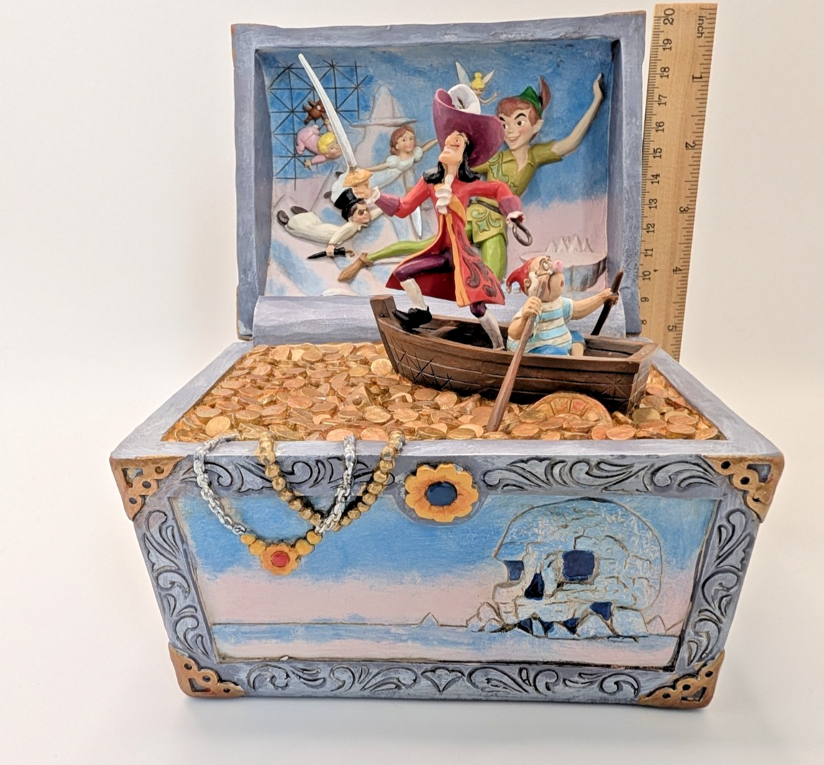Disney Traditions Treasure-Strewn Tableau Peter Pan Figurine Captain Hook Wendy13