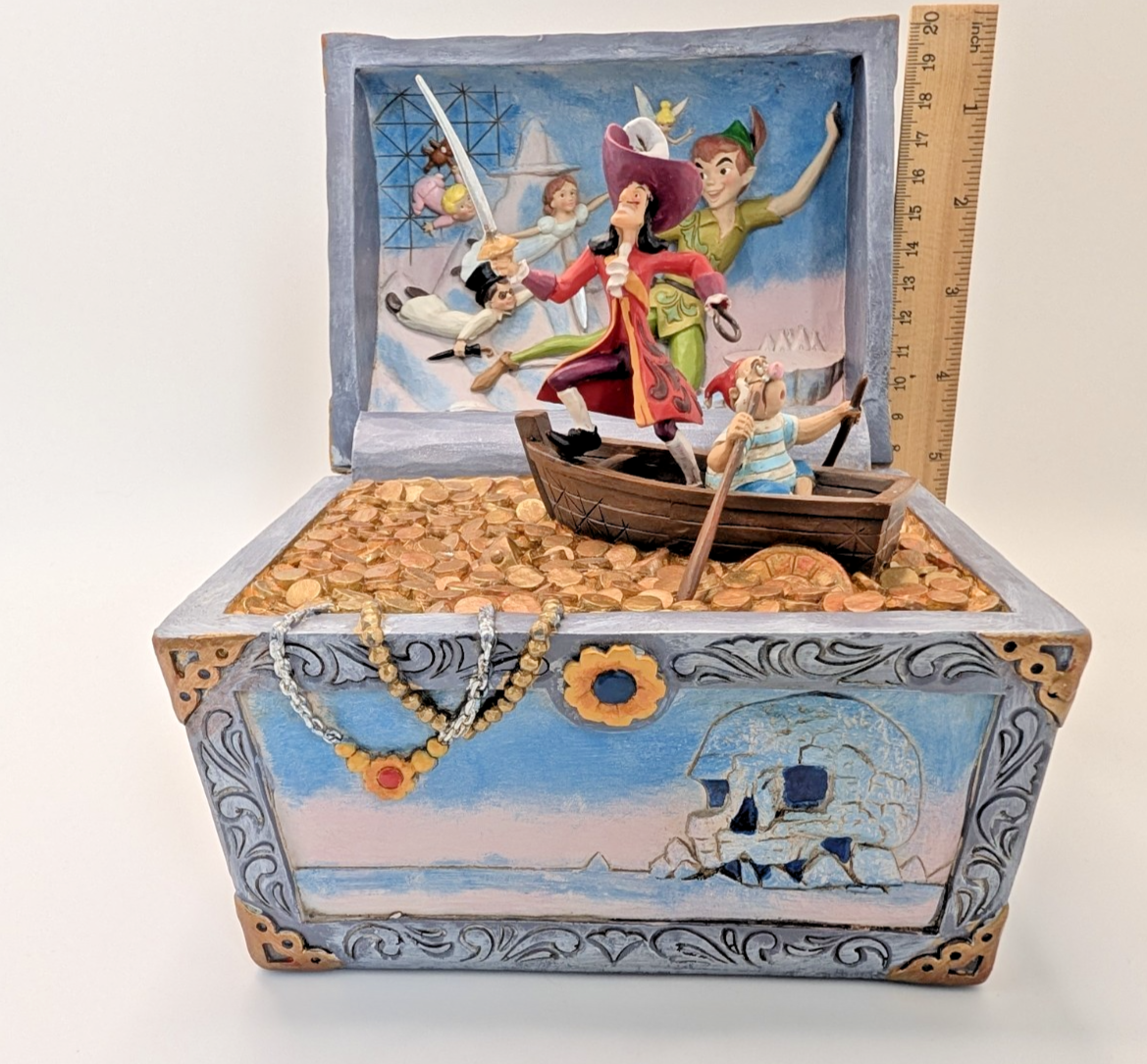 Disney Traditions Treasure-Strewn Tableau Peter Pan Figurine Captain Hook Wendy13
