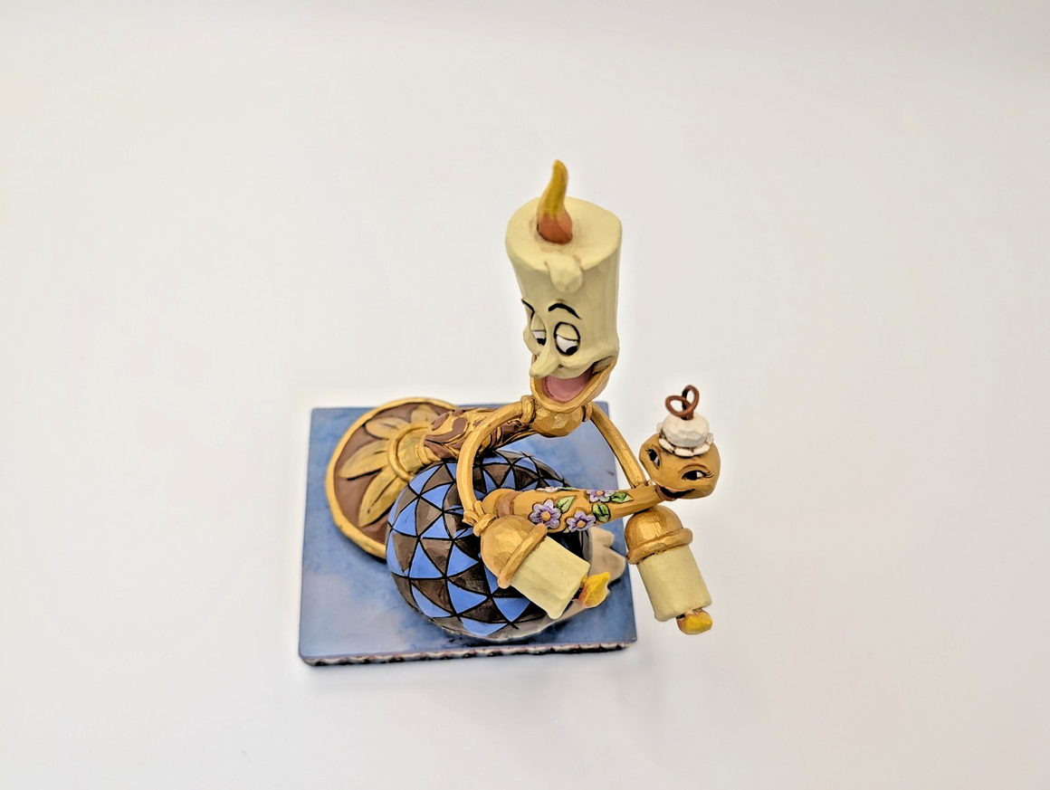 Disney Traditions Showcase Lumiere Plumette Romance By Candlelight Figurine15
