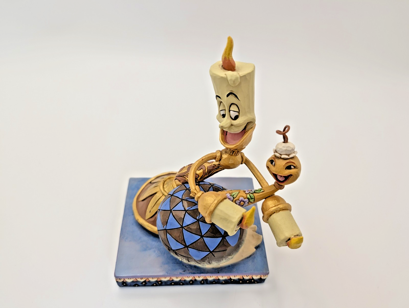 Disney Traditions Showcase Lumiere Plumette Romance By Candlelight Figurine14