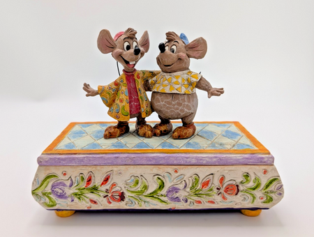 Disney Traditions Bosom Buddies Jaq and Gus trinket box 4007661 - condition close-up