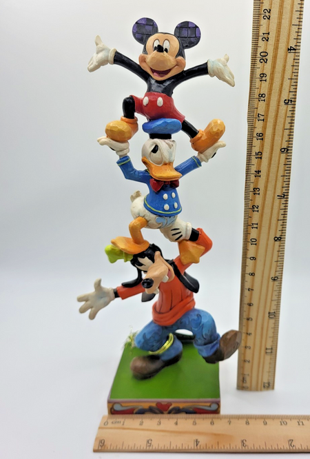 Disney Traditions Teetering Tower Figurine Mickey Mouse Donald Goofy Ornament14