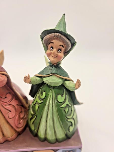 Disney Traditions Sleeping Beauty 3 Faires Figurine Flora Fauna & Merryweather14