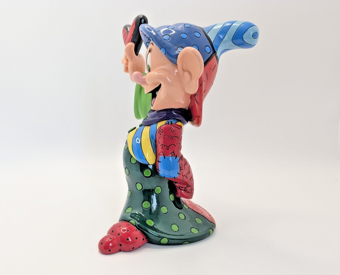 Disney Britto Dopey Figurine Snow White Colourful Pop Art Dwarf Ornament5