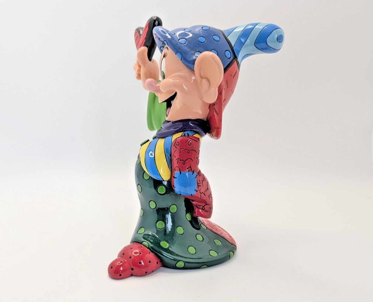 Disney Britto Dopey Figurine Snow White Colourful Pop Art Dwarf Ornament5