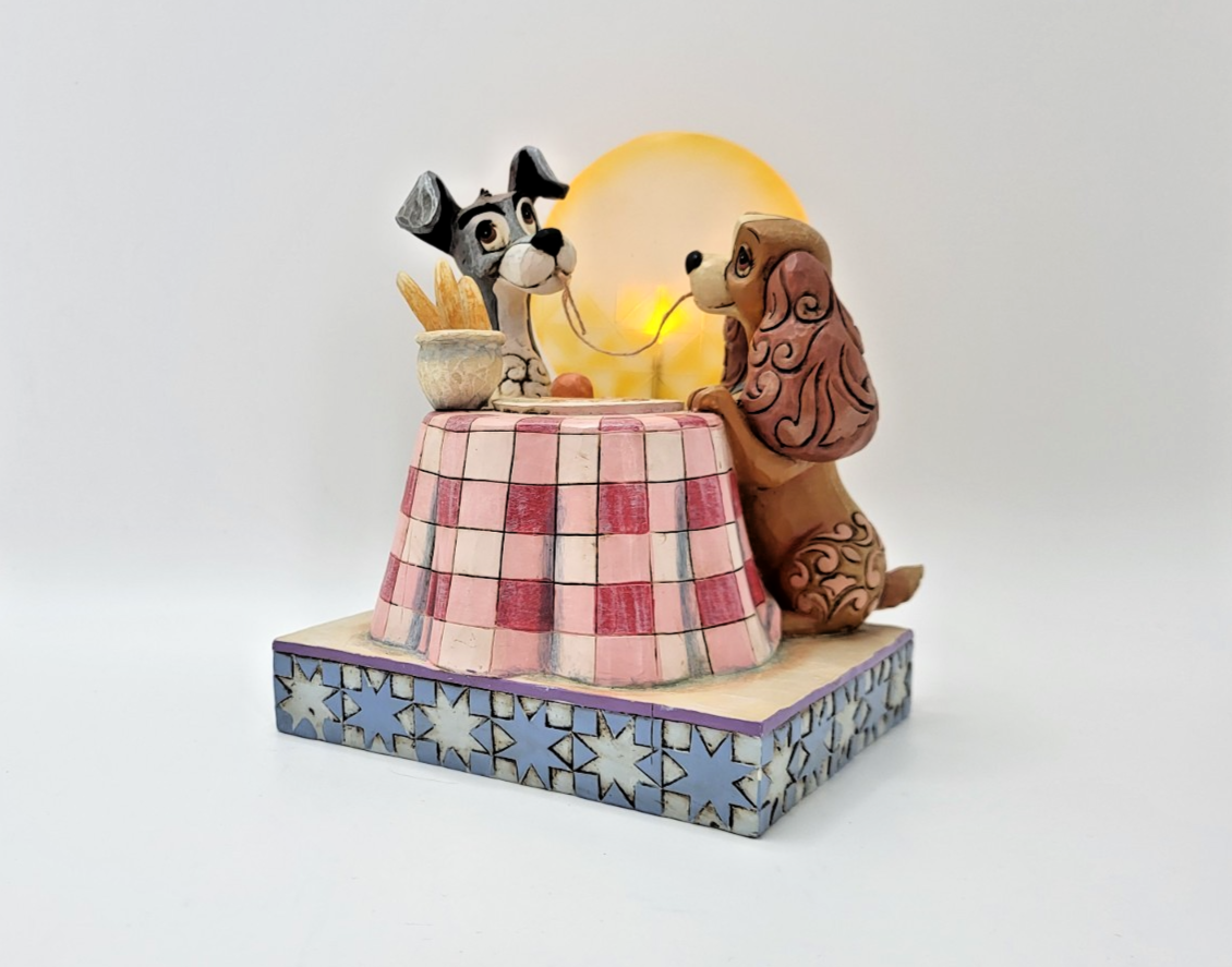 Disney Traditions Lady & The Tramp Light Up Figurine A Moonlit Romance Ornament4
