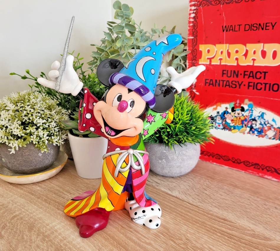 Disney Britto Mickey Mouse Figurine Sorcerer Ornament Pop Art 40308150