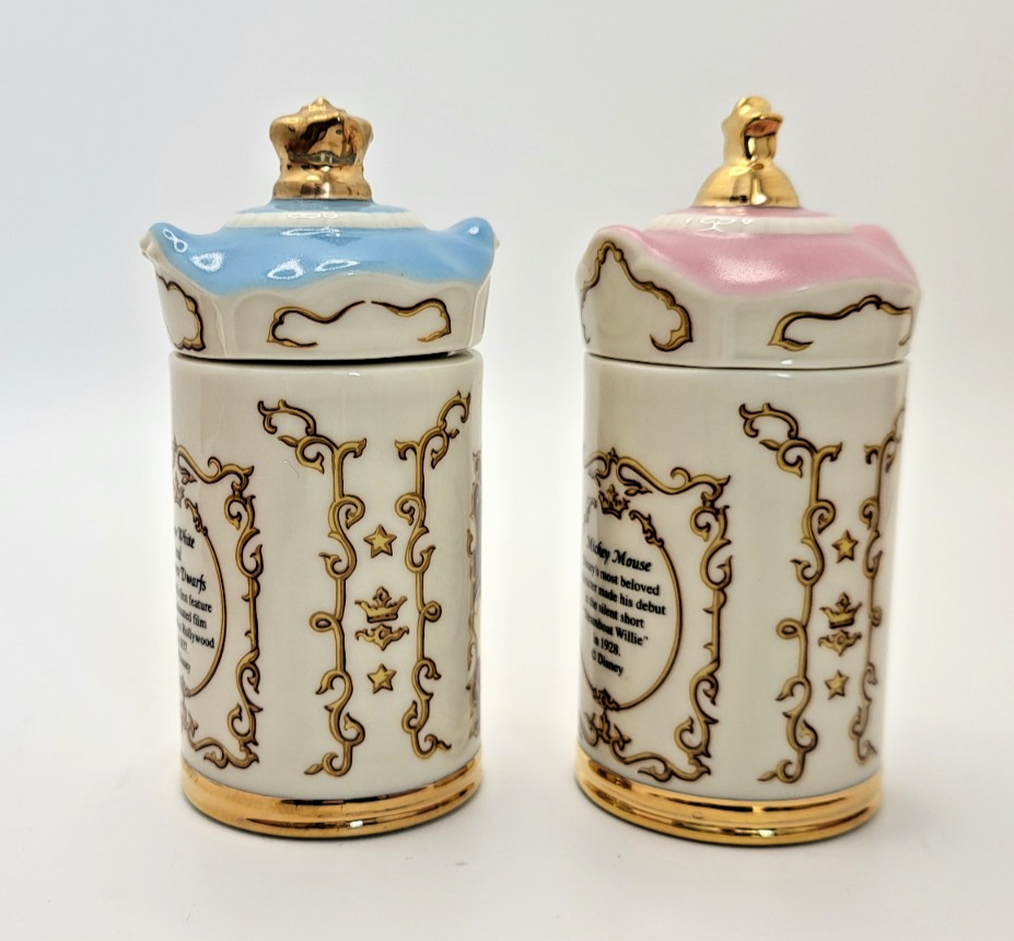 Lenox Disney Spice Jars  Cinnamon & Onion Snow White & Mickey Mouse BNIB7