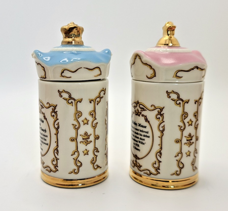 Lenox Disney Spice Jars  Cinnamon & Onion Snow White & Mickey Mouse BNIB7