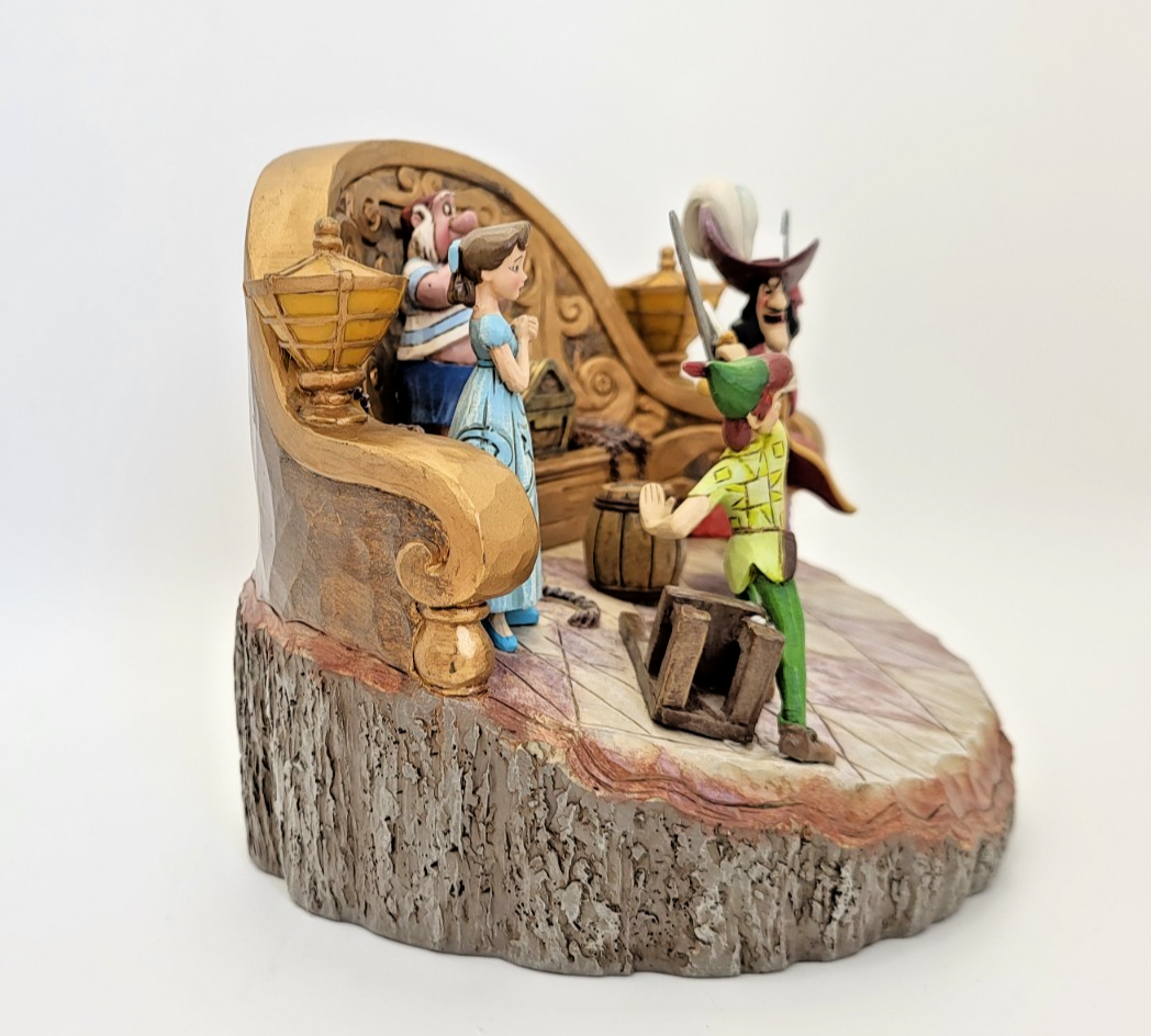 Disney Traditions Daring Duel Figurine Peter Pan Caprain Hook Scene Ornament12