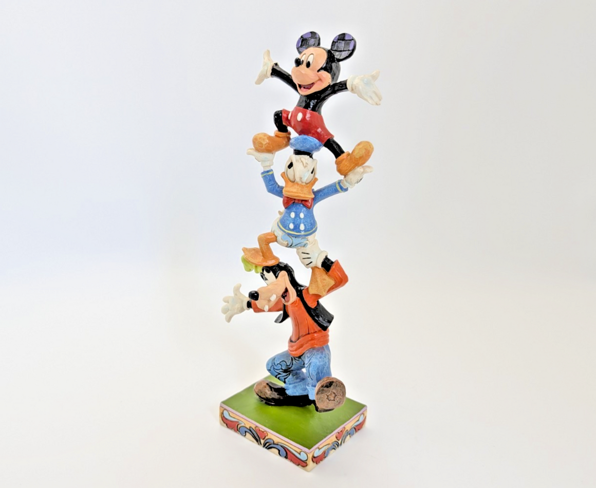Disney Traditions Showcase Teetering Tower Figurine Mickey Mouse Donald Goofy2