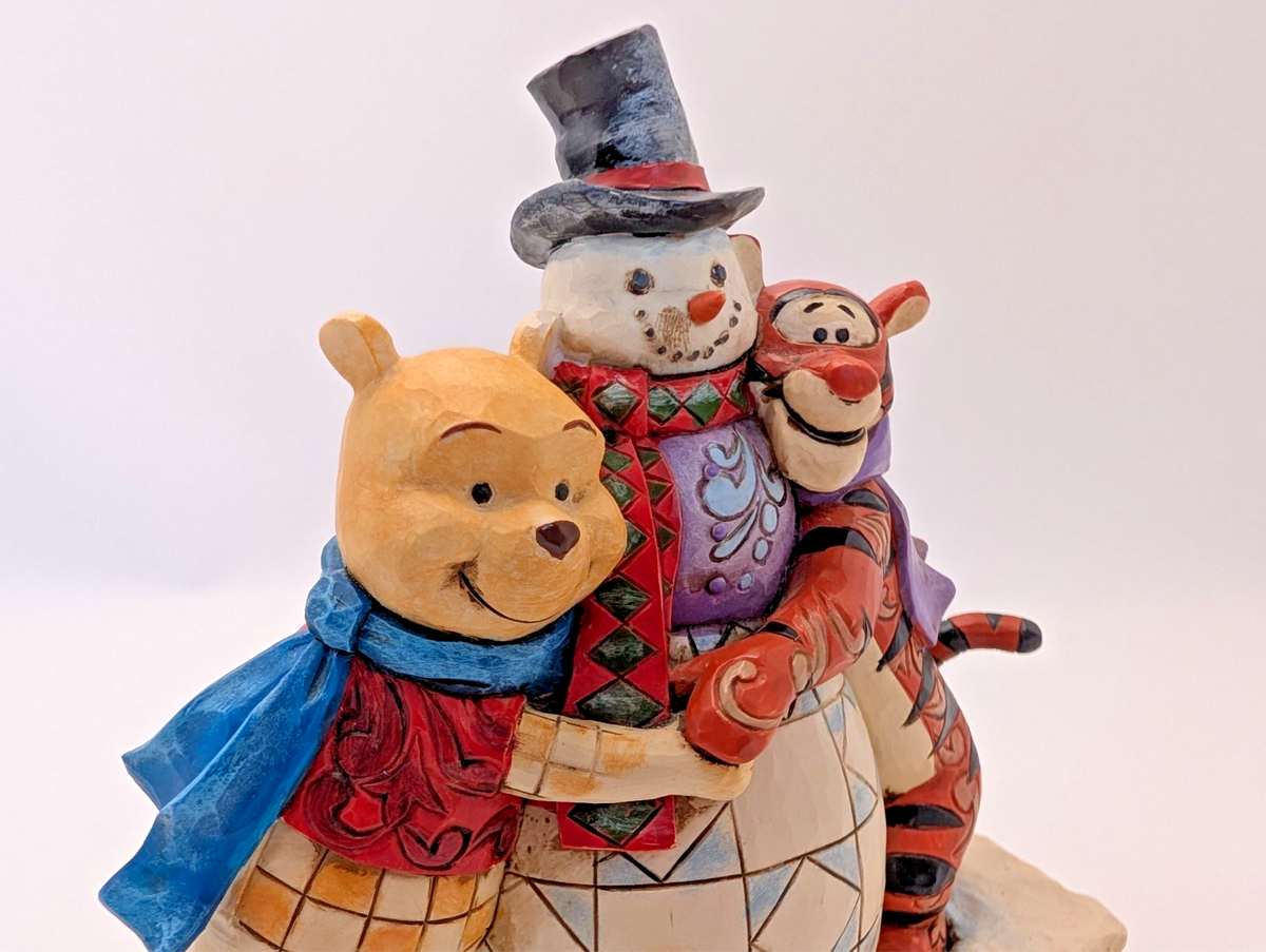 Disney Traditions Winter Hugs Pooh Tigger snowman 4033265 boxed figurine - box condition detail