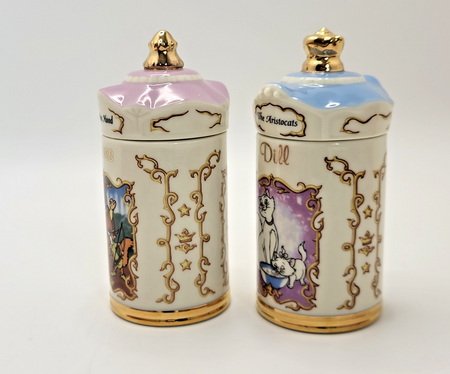 Lenox Disney Spice Jars Chives & Dill Robin Hood & Aristocats Brand New In Box4