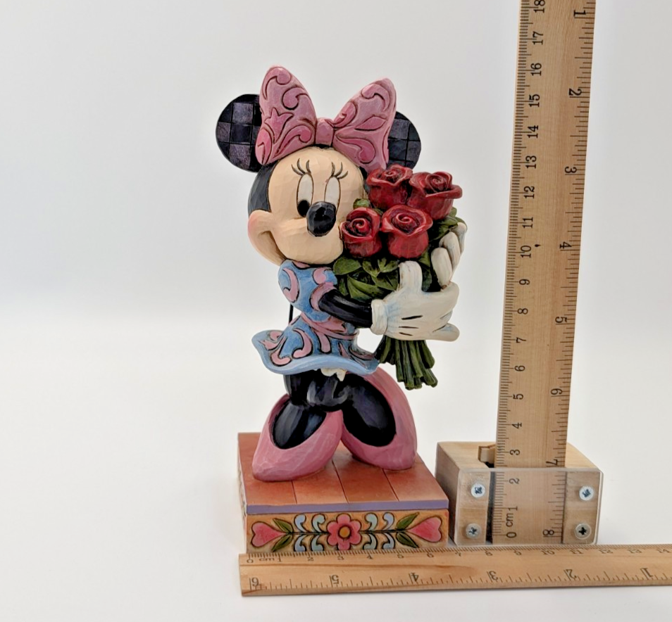 Disney Traditions Showcase Minnie La Vie En Rose Figurine With Flowers Boxed13