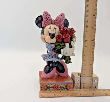 Disney Traditions Showcase Minnie La Vie En Rose Figurine With Flowers Boxed13