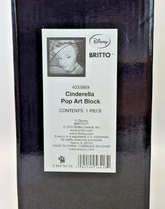 Disney Britto Cinderella Pop Art Block 4033869 Colourful Display Figurine Boxed19