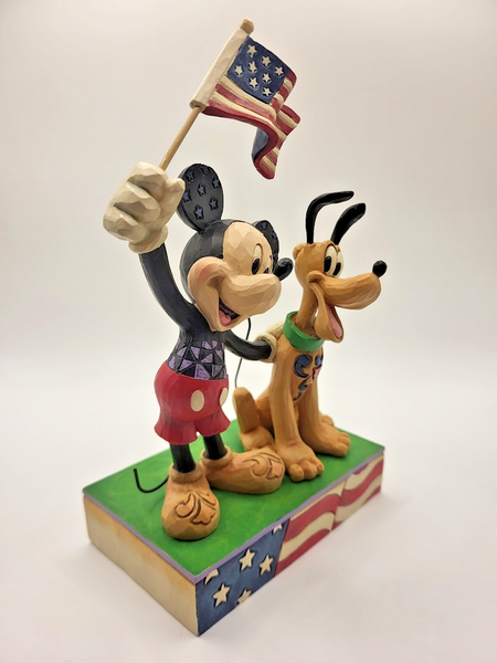Disney Traditions Jim Shore Mickey Mouse & Pluto Figurine Banner Day Boxed6