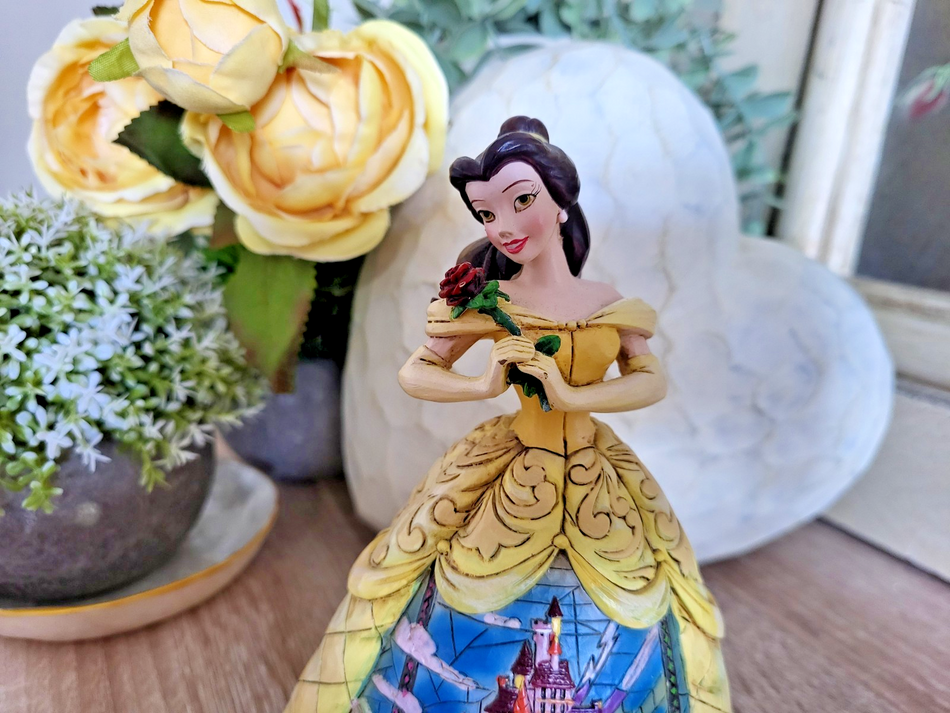 Disney Traditions Belle Figurine Enchanted Castle Dress Ornament Beauty1