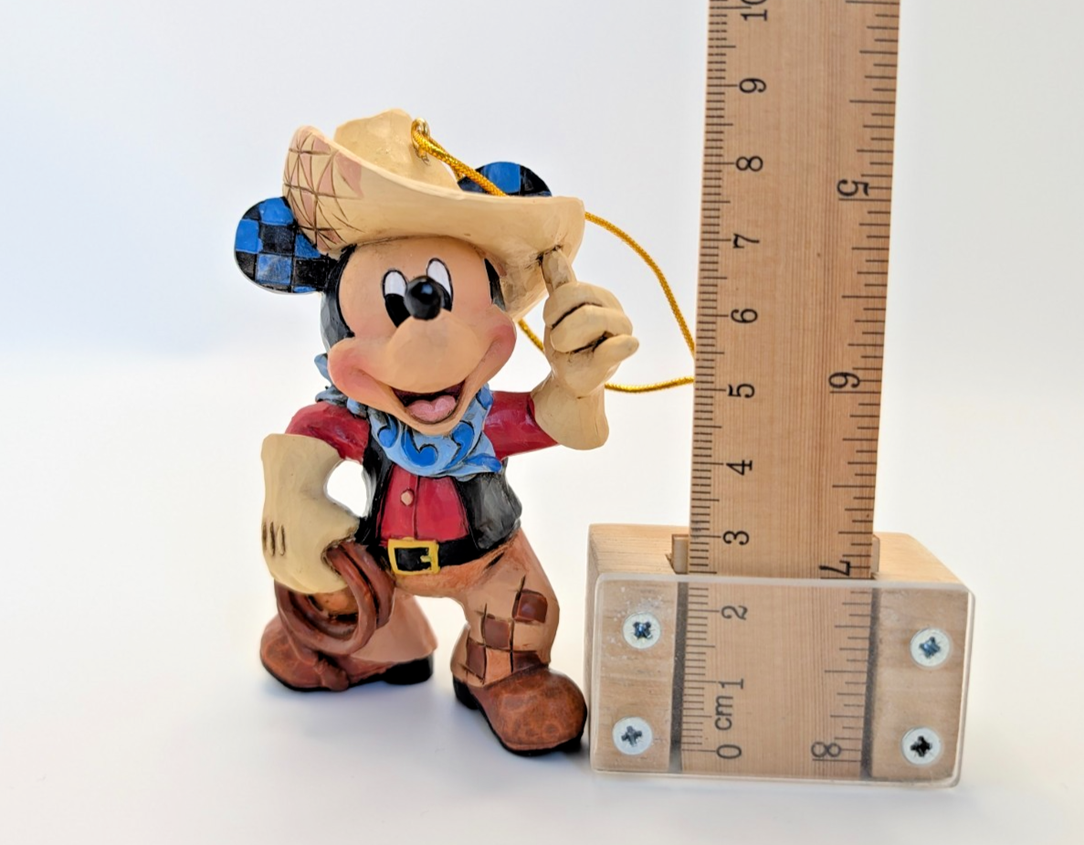 Disney Traditions Roundup Mickey Mouse hanging ornament A25905 boxed - rear of original box