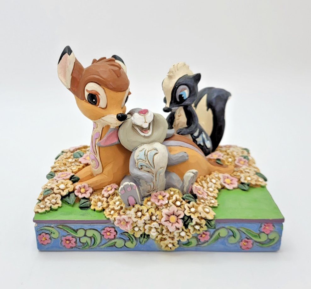 Disney Traditions Childhood Friends Figurine Bambi Thumper Flower Ornament Shore2