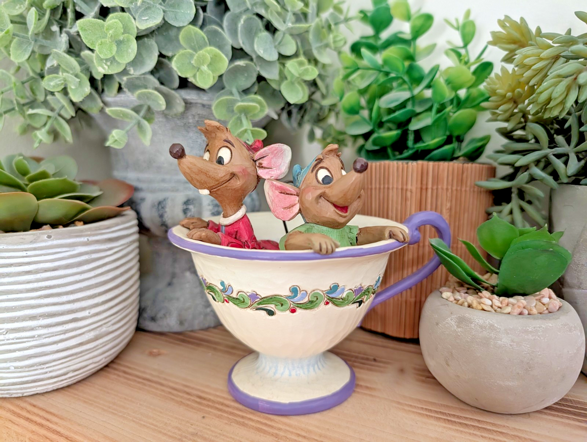 Disney Traditions Showcase Jaq & Gus Cinderella Figurine Tea For Two Boxed0