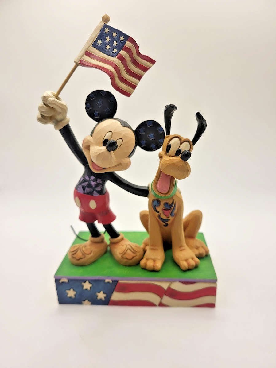 Disney Traditions Jim Shore Mickey Mouse & Pluto Figurine Banner Day Boxed0