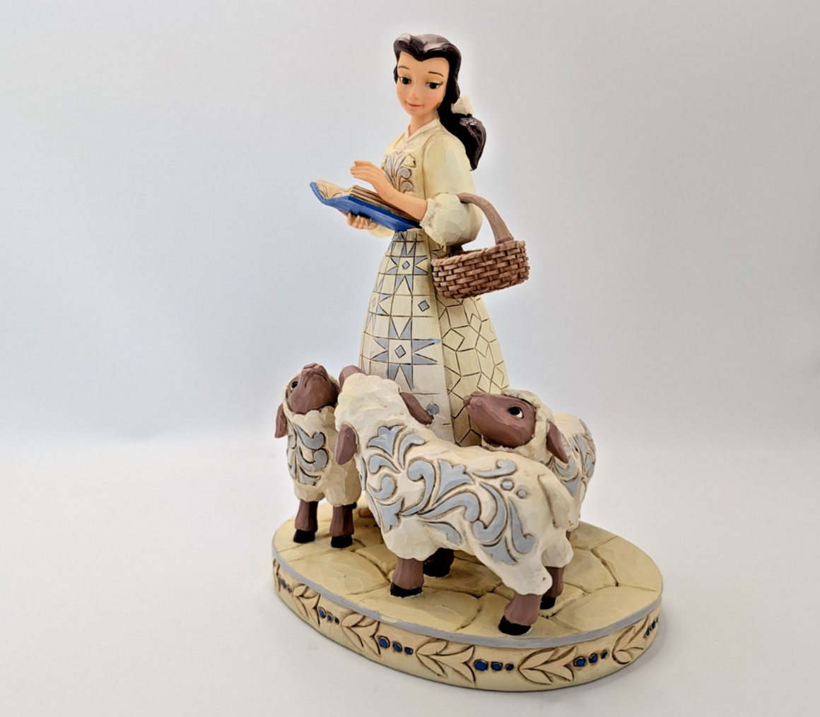 Disney Traditions Belle Bookish Beauty Figurine White Woodland Jim Shore4